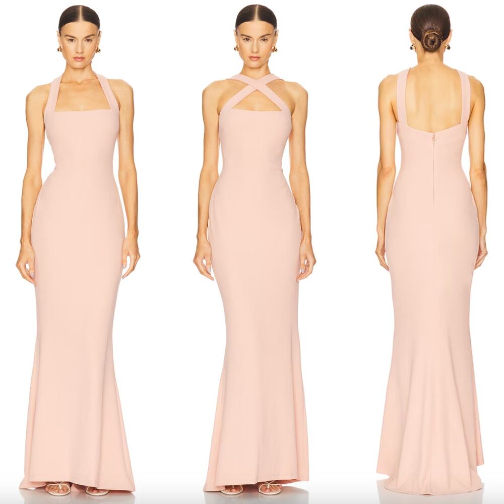 Nookie | NWT Viva 2Way Gown in Prima Blush Pink Maxi Dress L